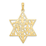 이미지를 갤러리 뷰어에 로드 , 14k Yellow Gold 12 Tribes Star of David Pendant Charm