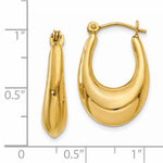 Afbeelding in Gallery-weergave laden, 14K Yellow Gold Classic Polished Hoop Earrings