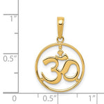 Lade das Bild in den Galerie-Viewer, 14k Yellow Gold Om Yoga Symbol Pendant Charm