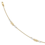 Load image into Gallery viewer, 14k Gold Two Tone Infinity Anklet 10 inches
