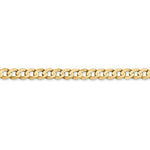 Afbeelding in Gallery-weergave laden, 14K Yellow Gold 4.5mm Open Concave Curb Bracelet Anklet Choker Necklace Pendant Chain