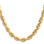 Afbeelding in Gallery-weergave laden, 14K Yellow Gold 10mm Diamond Cut Rope Bracelet Anklet Choker Necklace Chain