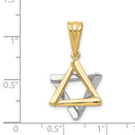Ladda upp bild till gallerivisning, 14k Gold Two Tone Star of David Pendant Charm