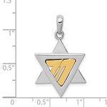 Ladda upp bild till gallerivisning, 14k Gold Two Tone Star of David Pendant Charm