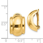 Load image into Gallery viewer, 14K Yellow Gold Non Pierced Fancy Omega Back Clip On Earrings