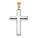 Load image into Gallery viewer, 14k Yellow Gold with Rhodium Two Tone Reversible Cross Pendant Charm