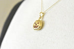 將圖片載入圖庫檢視器 14k yellow gold enamel pumpkin halloween jack o lantern 3d pendant charm