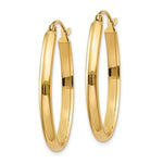 画像をギャラリービューアに読み込む, 14k Yellow Gold Classic Polished Oval Hoop Earrings