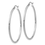 Indlæs billede til gallerivisning 14K White Gold 45mm x 2mm Classic Round Hoop Earrings