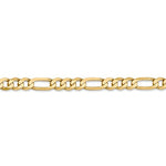 Afbeelding in Gallery-weergave laden, 14K Yellow Gold 5.25mm Flat Figaro Bracelet Anklet Choker Necklace Pendant Chain