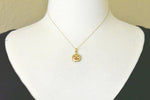 將圖片載入圖庫檢視器 14k yellow gold enamel pumpkin halloween jack o lantern 3d pendant charm