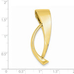 Load image into Gallery viewer, 14k Yellow Gold Freeform Omega Slide Chain Pendant Charm
