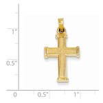 Load image into Gallery viewer, 14k Yellow Gold Cross Hollow Pendant Charm