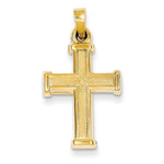 Load image into Gallery viewer, 14k Yellow Gold Cross Hollow Pendant Charm