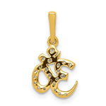 Load image into Gallery viewer, 14k Yellow Gold 1/6 CTW Genuine Diamond Om Symbol Pendant Charm
