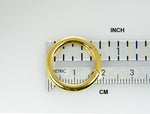 將圖片載入圖庫檢視器 14k yellow gold 20mm round link lock hinged push clasp bail enhancer connector hanger for pendants charms bracelets anklets necklaces