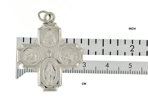 Sterling Silver Cruciform Cross Four Way Medal Pendant Charm
