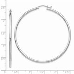 Indlæs billede til gallerivisning 14K White Gold 55mm x 2mm Classic Round Hoop Earrings