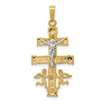 Carica l'immagine nel visualizzatore di Gallery, 14k Gold Two Tone Caravaca Crucifix Cross Pendant Charm