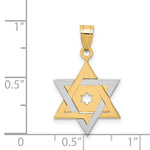 Lade das Bild in den Galerie-Viewer, 14k Gold Two Tone Star of David Pendant Charm