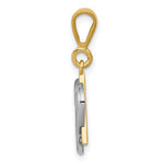 Lade das Bild in den Galerie-Viewer, 14k Gold Two Tone Star of David Heart Pendant Charm
