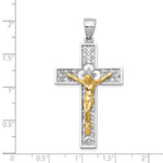 Load image into Gallery viewer, 14k Gold Two Tone Crucifix Cross Pendant Charm