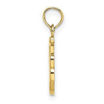 Load image into Gallery viewer, 14K Yellow Gold Script Initial Letter F Cursive Alphabet Pendant Charm