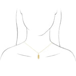 Ladda upp bild till gallerivisning, 14K Yellow Rose White Gold Genuine Diamond Initial Letter A Alphabet Necklace