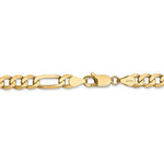 Afbeelding in Gallery-weergave laden, 14K Yellow Gold 5.25mm Flat Figaro Bracelet Anklet Choker Necklace Pendant Chain