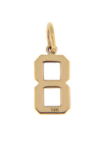 Load image into Gallery viewer, 14k Yellow Gold Number 8 Eight Pendant Charm
