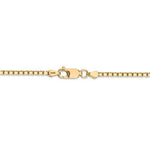 Carregar imagem no visualizador da galeria, 14K Yellow Gold 2.5mm Box Bracelet Anklet Necklace Choker Pendant Chain