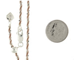 將圖片載入圖庫檢視器 sterling silver rose gold plated 2mm cyclone necklace chain adjustable