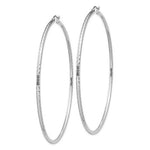 Kép betöltése a galériamegjelenítőbe: Sterling Silver Diamond Cut Classic Round Hoop Earrings 70mm x 2mm