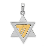 Ladda upp bild till gallerivisning, 14k Gold Two Tone Star of David Pendant Charm