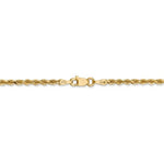 Load image into Gallery viewer, 14k Yellow Gold 2.25mm Diamond Cut Rope Bracelet Anklet Choker Necklace Chain Lobster Clasp