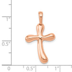 Load image into Gallery viewer, 14k Rose Gold Freeform Cross Open Back Pendant Charm