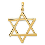 Ladda upp bild till gallerivisning, 14k Yellow Gold Star of David Pendant Charm