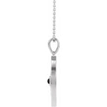 Ladda upp bild till gallerivisning, Platinum 14k Yellow Rose White Gold Eye Diamond Onyx Pendant Charm Necklace Set