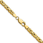 Afbeelding in Gallery-weergave laden, 14K Yellow Gold 4mm Byzantine Bracelet Anklet Choker Necklace Pendant Chain