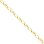 이미지를 갤러리 뷰어에 로드 , 14K Yellow Gold 7mm Flat Figaro Bracelet Anklet Choker Necklace Pendant Chain