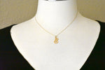 將圖片載入圖庫檢視器 14K Yellow Gold Initial Letter E Cursive Script Alphabet Pendant Charm