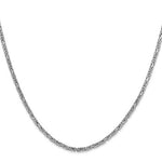 Load image into Gallery viewer, 14K White Gold 2mm Byzantine Bracelet Anklet Choker Necklace Pendant Chain