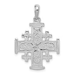 Lataa kuva Galleria-katseluun, 14k White Gold Jerusalem Cross Pendant Charm