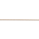Charger l'image dans la galerie, 14k Rose Gold 0.70mm Thin Cable Rope Necklace Pendant Chain