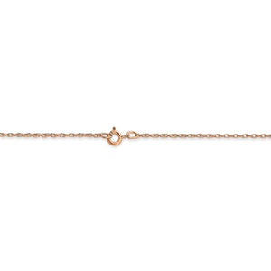 14k Rose Gold 0.70mm Thin Cable Rope Necklace Pendant Chain