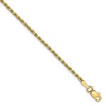 Load image into Gallery viewer, 10k Yellow Gold 1.75mm Diamond Cut Rope Bracelet Anklet Necklace Pendant Chain