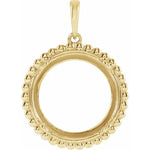 Załaduj obraz do przeglądarki galerii, Platinum 14K Yellow Rose White Gold Holds 13mm Coins United States US $1 Dollar Mexican 2 Peso Coin Holder Tab Back Frame Pendant