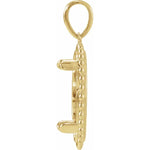 Załaduj obraz do przeglądarki galerii, Platinum 14K Yellow Rose White Gold Holds 13mm Coins United States US $1 Dollar Mexican 2 Peso Coin Holder Tab Back Frame Pendant