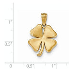 Load image into Gallery viewer, 14k Yellow Gold Four Leaf Clover Open Back Pendant Charm
