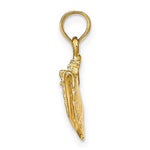 Afbeelding in Gallery-weergave laden, 14K Yellow Gold Conch Shell Seashell Ocean Sea Life Pendant Charm